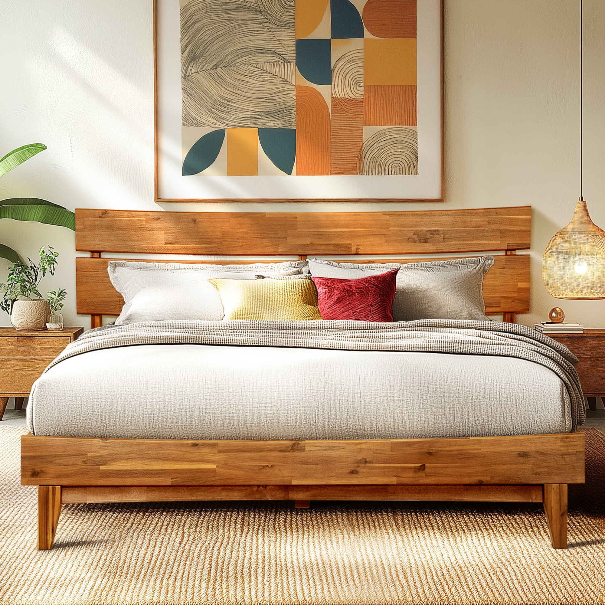 Aurora Solid Wood Bed Frame
