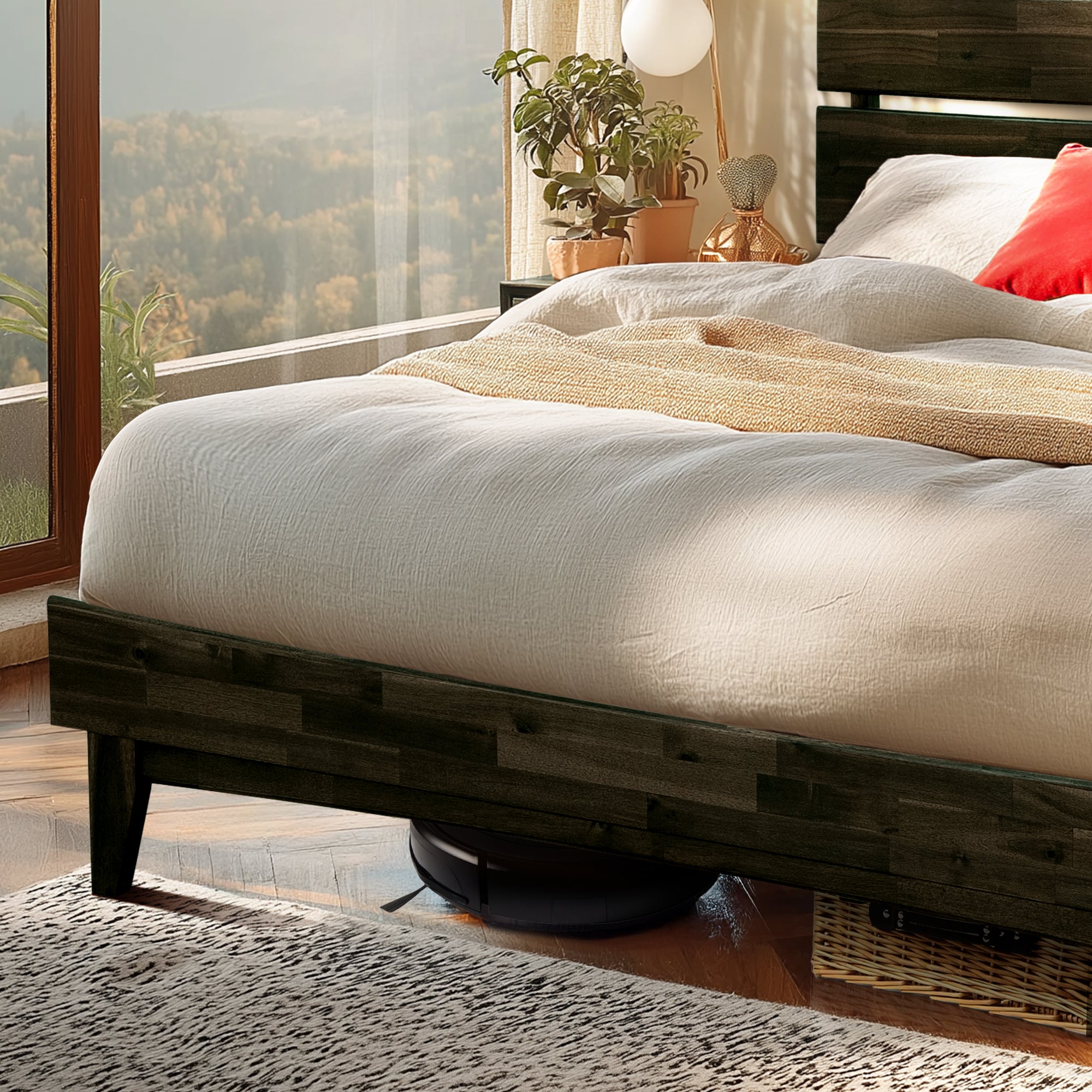 Aurora Solid Wood Bed Frame